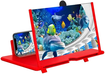 Lupa de tela para smartphone 12" vídeo 3D HD suporte amplificador para celular - Imagem 1 de 4