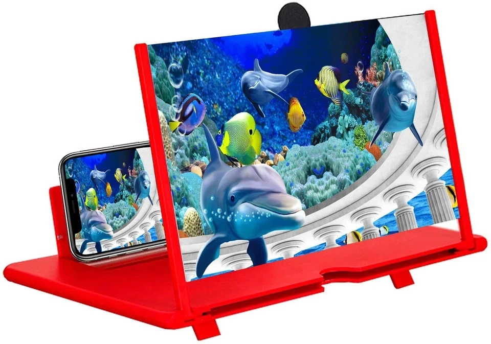 Lupa de pantalla para teléfono inteligente de 12" 3D HD video teléfono móvil amplificador soporte Foto 1 de 4