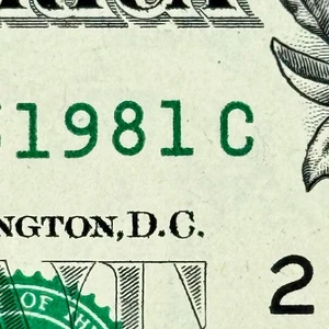 1981 cumpleaños aniversario graduación mejor regalo dólar sin circular número de serie - Imagen 1 de 6