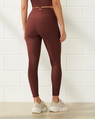 Leggings Abercrombie and Fitch YPB Curve Love en Marrón Granate Oscuro Talla S Cortos Foto 1 de 4