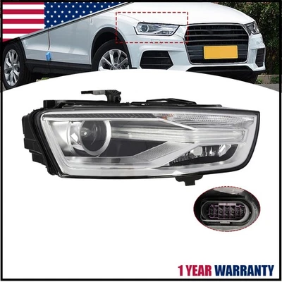 HID/Xenon Headlight Assy For 2016-2018 Audi Q3 W/ Bulb & Ballast Right Passenger Foto 1 de 4