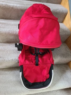 Baby Jogger City Select Stroller Second Seat RED + Silver Frame GUC! - Image 1 of 4