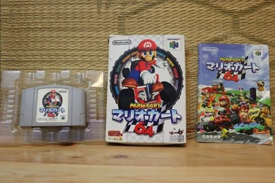 Mario Kart 64 w/box manual Japan Nintendo 64 N64 Very Good- Condition! - Image 1 of 4