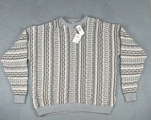 Vintage Sweater Granpacore 3D Cable Knit Fishermen Essay Linda Larson USA Sz XL - Picture 1 of 13