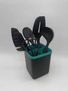 Tupperware Kitchen Prep Cooking Tools Utensils With Holder Set New - Picture 1 of 5