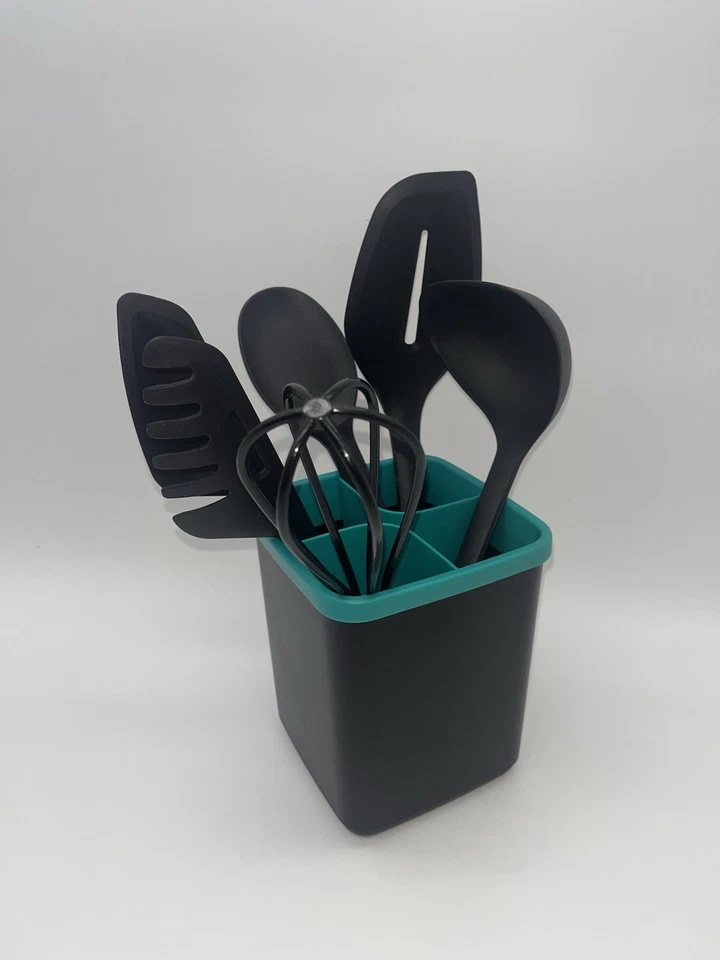 Tupperware Kitchen Prep Cooking Tools Utensils With Holder Set New - Image 1 of 4