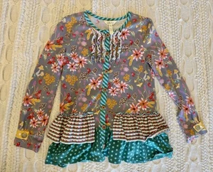 Size 10 Matilda Jane Far Far Away Tunic Top Once Upon a Time Floral Girls Shirt - Picture 1 of 2
