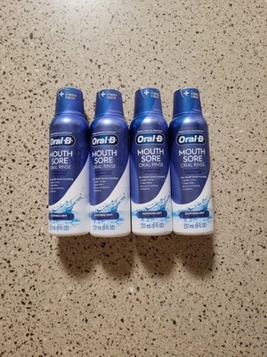 4 Pk Oral B Mouth Sore Oral Rinse Soothing Mint 8 Oz Alcohol Free Exp 03/26 - Image 1 of 4