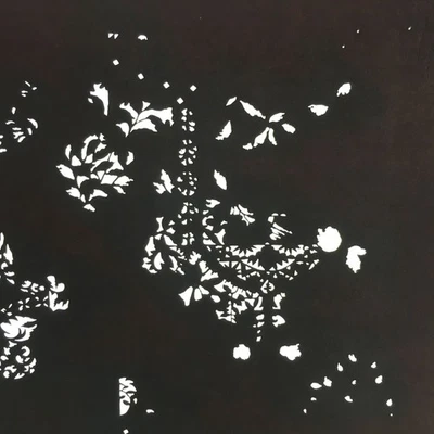 Antique Japanese Katagami Kimono Stencil Katazome Small Plant Leaves C780 - Image 1 of 4