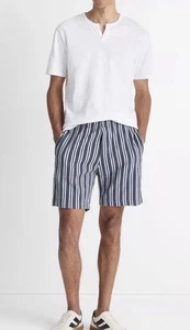 Vince Coastal Slub Baumwolle Split Neck T-Shirt Tee Herren XL meliert weiß Peru $ 98 - Bild 1 von 6