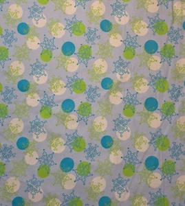 Multi Flake Outline Snowflakes Christmas Cotton Flannel Fabric  42" Wide - Picture 1 of 12