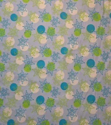Multi Flake Outline Snowflakes Christmas Cotton Flannel Fabric  42" Wide - Image 1 of 4