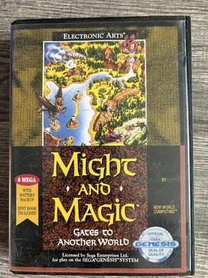 Might and Magic 1 Gates to Another World  (Sega Genesis, 1991) W/Case. NO MANUAL - Image 1 of 2