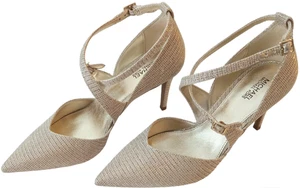 Michael Kors Adela Flex Glitter Chain-Mesh Pump Sand US 8 M - Picture 1 of 10