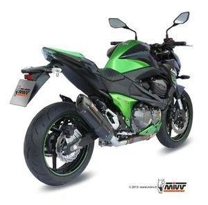 Silencieux MIVV Suono inox brossé noir/casquette carbone Kawasaki Z800 - Photo 1/3