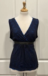 Vintage Y2K New York & Co Babydoll Lace Top Sz L Fairy Whimsical Goth - Picture 1 of 6