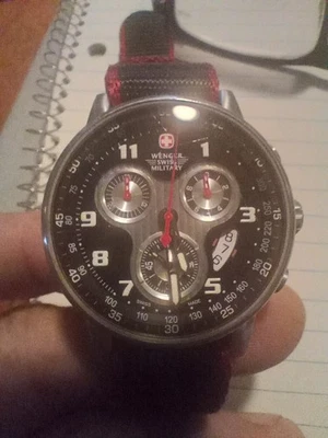 Wenger Military Quartz 7912X/T 40mm Stainless Steel Mens Swiss Army Watch Works - Image 1 of 4