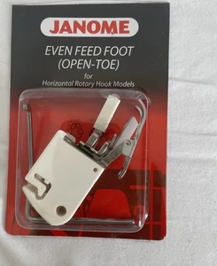 JANOME EVEN FEED FOOT (open Toe) Horizontal Rotary Hook Models P.no200-339-007 - Picture 1 of 3