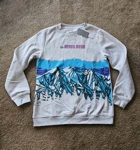Damen The Beach Jungen Mountain Graphic Sweatshirt - Gr. XL GRAU NEU - Bild 1 von 3