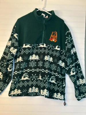 Disney Store винтажный тигр зимний большой 1/4 молнии флис молнии карманы зеленый - Изображение 1 из 4