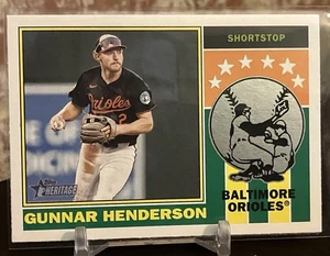 Inserto icone giocatore 2025 Topps Heritage Gunnar Henderson 1976 #76PI-22 Orioles - Foto 1 di 2