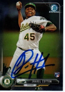 Jharel Cotton Oakland Athletics 2017 Bowman Chrome Signed Card - Picture 1 of 1