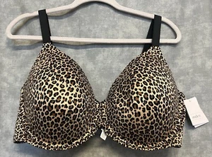 42DDD Auden The Superstar t-shirt bra full coverage lightly lined animal print - Picture 1 of 4