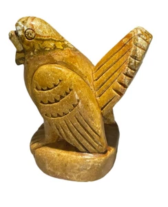 Estatuilla de pájaro vintage tallada a mano de piedra mármol recuerdo de Panamá - Imagen 1 de 10