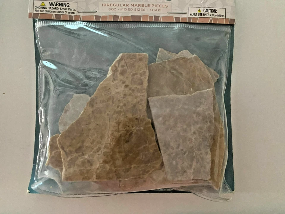 全新 8 盎司 IRREGULAR 尺寸 MARBLE PIECES YOUR COLOR CHOICE CRAFTS 免运费 — 第 1/1 张图片