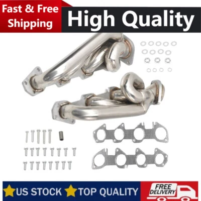 Cabezales de rendimiento de acero inoxidable Shorty para Dodge Ram 1500 2009-2018 5,7 L HEMI Foto 1 de 4