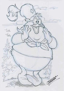 Disney's DUCKTALES Doofus Signed JULIAN JORDAN Hand Drawn Convention Art - Picture 1 of 4