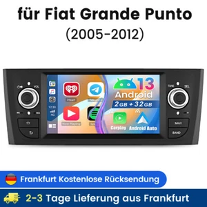 Android 13 Autoradio Carplay Für Fiat Grande Punto Linea 2007-2012 GPS Navi WIFI - Bild 1 von 13
