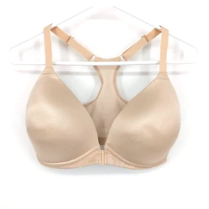 Sujetador Breezies Brillo Microfibra Cierre Frontal Sin Alambres Sunbeige 36DDD Nuevo - Imagen 1 de 6