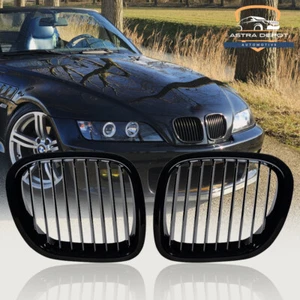 Gloss Black Front Kidney Grille For 95-02 BMW Z3 M Z-Series Coupe Roadster 2DR - Picture 1 of 7