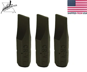 3x SL7 Slotted Large Flat 1/4" Hex Shank Screwdriver Bits 7mm Drill - Picture 1 of 8