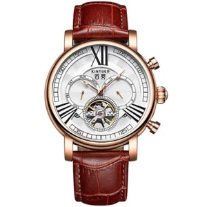 KINYUED Top Brand Skeleton Watch Automatic Tourbillon Mechanical Watch - Picture 1 of 13