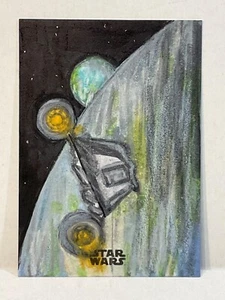 2021 STAR WARS THE MANDALORIAN SEASON 2 RAZOR CREST SKETCH ANDREW PERKINS - Picture 1 of 2