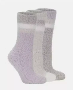 Lemon Loves Earth flauschige Crew-Damensocken 3er-Pack Größe 5-9,5 60 % recyceltes Polyester - Bild 1 von 2