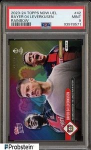 2023-24 Topps Now UEL Soccer Rainbow #42 Bayer 04 Leverkusen 2/49 PSA 9 - Picture 1 of 2
