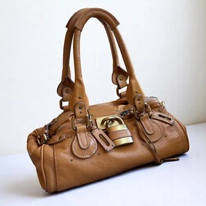 chloe paddington shoulder bag padlock leather Authentic camel - Picture 1 of 17