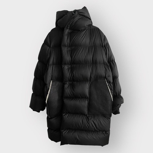 Rick Owens Cappotto imbottito in pelle con tasche (L)