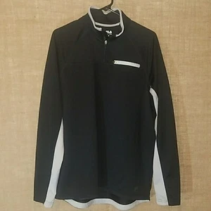 Fila Shirt Men's Black & Gray Long Sleeve Athletic Wear Size Medium - Picture 1 of 4