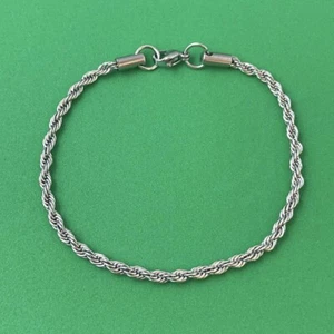 925 Silver Plated Link Chain Bracelet for Men Women,Punk Hip Hop Bracelet - Picture 1 of 6