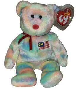 Ty Beanie Baby -  WIRABEAR Bear Malaysia Excl. 8.5" NEW MWMTs Stuffed Animal Toy - Picture 1 of 6