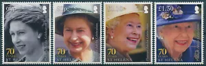 Juego de 4 estampillas de la realeza de Santa Elena 2022 MNH reina Isabel II jubileo de platino - Imagen 1 de 1