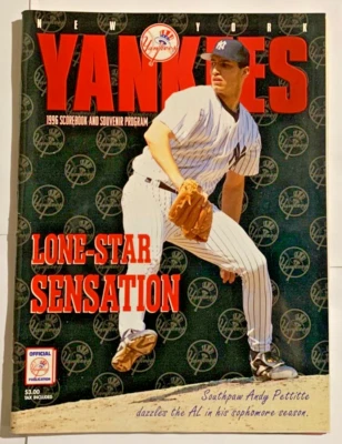 New York Yankees 1996 Scorebook And Souvenir Program Andy Pettitte August 20-22 - Image 1 of 4