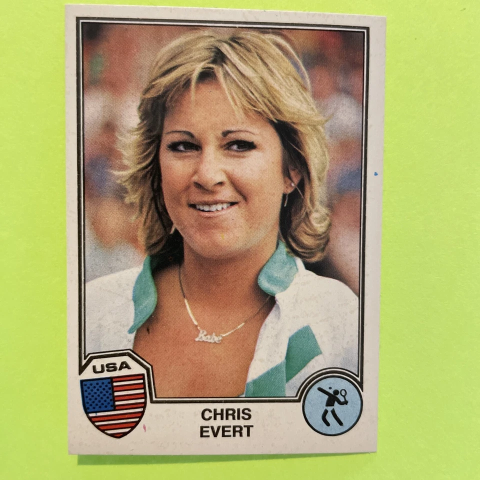 Original 1982 Image Sticker Panini Superstars Tennis Chris Evert - Photo 1/2