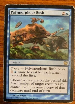 2014 Magic The Gathering Journey into Nyx #46 Polymorphous Rush Used - Image 1 of 2