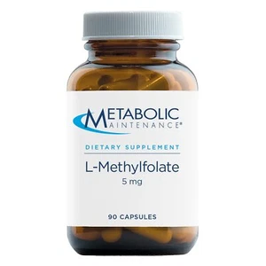 L Methylfolate 90 Count Active Folate B Vitamin for Mood and Nerve Support - Picture 1 of 4