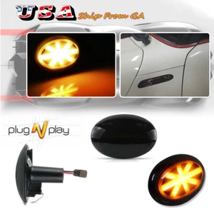 For 06-14 MINI Cooper MKII R55 R56 R57 R58 R59 Smoked UK LED Side Marker Lights - Picture 1 of 8